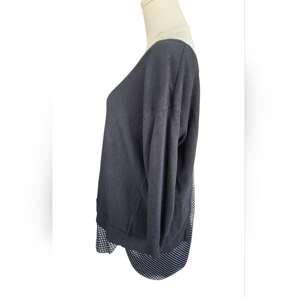 Ann Taylor 2 in one Sweater Blouse Top with unique back detail - Picture 2 of 7